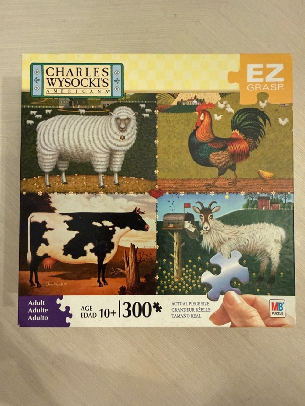 Charles Wysocki Americana 300 Piece Farm Animals Jigsaw Puzzle 2009 Cottage Cute